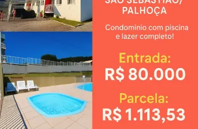 (80 mil de entrada) apartamento contrato de gaveta – são sebastião, palhoça/sc