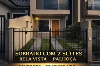 Sobrado com 2 suítes à venda  bela vista | vale verde – palhoça/sc