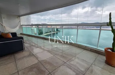 Excelente apartamento frente mar com varanda e 4 vagas no ingá!!