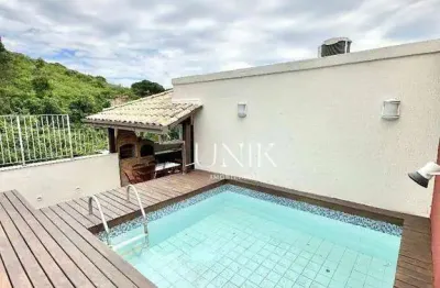 Excelente cobertura duplex 3 quartos suite 2 vagas piscina e churrasqueira no ingá!!