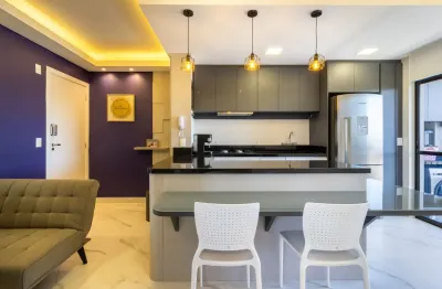2 quartos com suíte 100% mobiliado no novo mundo | 53 m² privativos