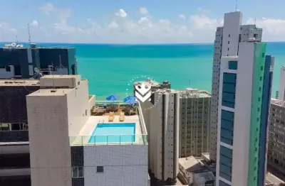 Apartamento para alugar com vista mar em boa viagem com 01 quartos