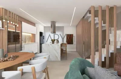 Casa em condomínio fechado com 3 quartos à venda na rua josé sabóia cortes, 80, centro cívico, curitiba, 198 m2 por r$ 2.360.000