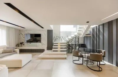 Casa em condomínio fechado com 4 quartos à venda na rua ari josé valle, 960, santa felicidade, curitiba, 437 m2 por r$ 6.990.000