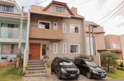 Casa em condomínio fechado com 4 quartos à venda na rua mozart rosseto, 358, cachoeira, curitiba, 222 m2 por r$ 998.900