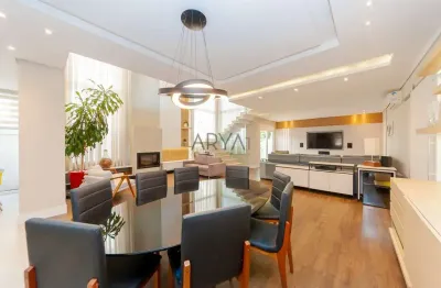 Casa em condomínio fechado com 4 quartos à venda na rua pedro skora, 04, bacacheri, curitiba, 460 m2 por r$ 4.429.000