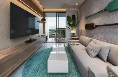 Apartamento com 32 m² na beira mar da praia dos carneiros em tamandaré -pe