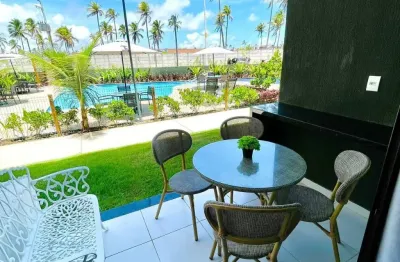 Apartamento com 60 m² mobiliado no mana beach experience com 2 quartos sendo 1 suíte e 2 vagas em muro alto porto de galinhas