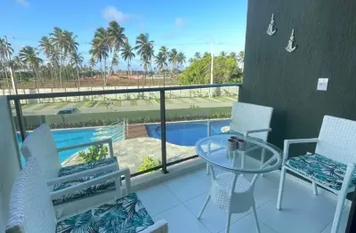 Apartamento com 60 m² mobiliado no mana beach experience com 2 quartos sendo 1 suíte e 2 vagas em muro alto porto de galinhas