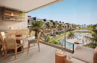 Apartamento com 59 m² 2 quartos sendo 1 suíte na beira mar do cupe em porto de galinhas ipojuca pe