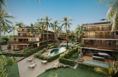 Apartamento térreo com 2 suítes na beira mar do pontal do cupe porto de galinhas
