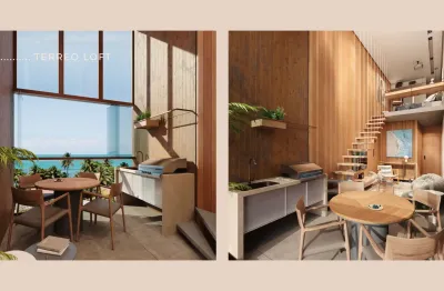 Loft com vista mar na praia de tamandaré | 45m² | prédio pronto