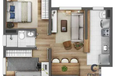 Excelente apartamento com 2 dormitórios em condomínio com lazer!