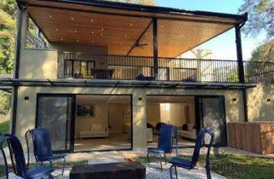 Luxuosa casa com 5 suítes, living integrado, gourmet! 500 m², atibaia.