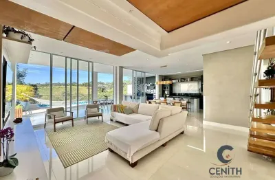 Casa moderna com 03 suítes, piscina, gourmet no condomínio vintage