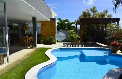 Casa em condomínio fechado com 4 quartos à venda na rodovia ba-099 - estrada do côco, abrantes, camaçari, 350 m2 por r$ 2.150.000