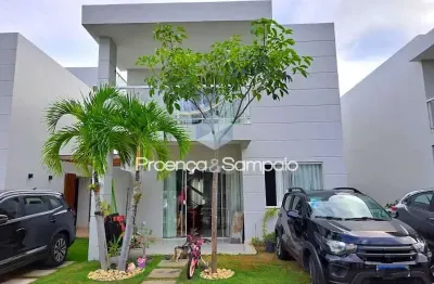 Casa em condomínio fechado com 4 quartos à venda na rua edgar b franco, miragem, lauro de freitas, 152 m2 por r$ 790.000