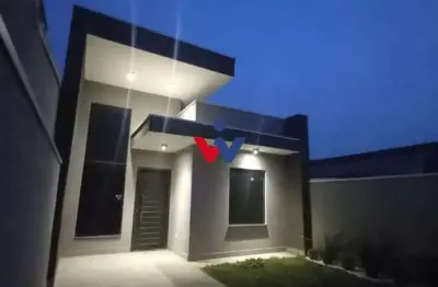 Casa nova à venda no gralha azul  3 quartos, suíte e terreno amplo