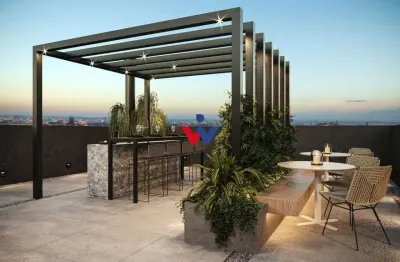 Lunetto no água verde  studio com sacada e churrasqueira  viva seu universo