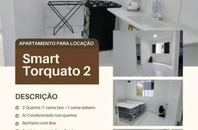 Apartamento mobiliado no smart torquato 2 - 1.500k   - ao lado do baratarão
