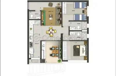 Apartamento térreo de 80m² com 02 suíte para locação e venda - jardim olhos d`água