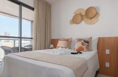 Apartamento mobiliado quarto-sala na barra - 500m da praia e do carnaval de salvador