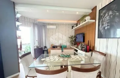 Apartamento semi mobiliado com dois dormitorios em barreiros