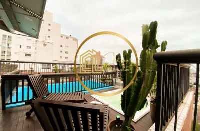 Oportunidade  para ter seu refúgio particular em santos: cobertura com lazer completo.