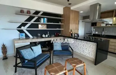 Apartamento mobiliado com 2 suítes e sala estendida para alugar, 120 m² por r$ 8.500/mês - vivaz home resort - bauru/sp