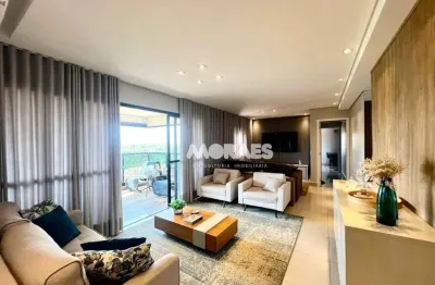 Apartamento mobiliado com 3 suítes para alugar, 134 m² por r$ 8.600/mês - vivant home resort - bauru/sp