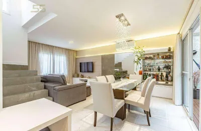 Sobrado em condomínio fechado contendo 3 dormitórios à venda, 147 m² por r$ 1.199.000 - cabral - curitiba/pr