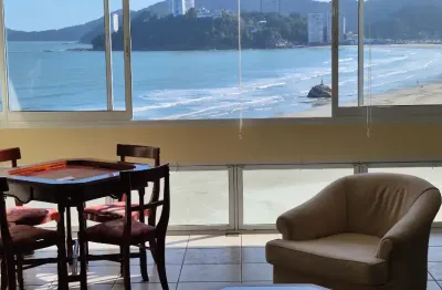 Pé na areia! vista mar total! 175m² 3 dorms (1 suite) + depend. completa! 2 vagas