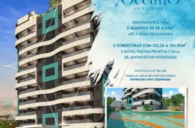 Lançamento oceano residence! oportunidade para morar ou investir neste lindo empreendimento!