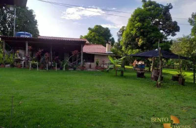Sítio com 3 dormitórios à venda, 140000 m² por r$ 1.400.000 - zona rural - rosário oeste/mt