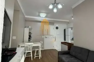 Apartamento de 60m² com dois dormitorios sendo uma suite dois banheiros e uma vaga de garagem cobert