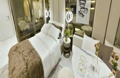 Edifício lumiere em vila mariana - studio de 26m² com quarto, cozinha e banheiro.