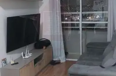 Apartamento mobiliado com 2 quartos, sala com sacada, cozinha planejada e 1 vaga coberta