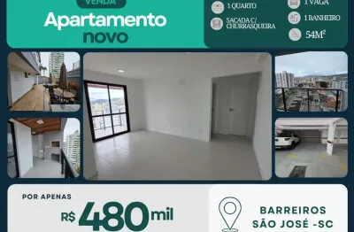 Apartamento 1 dormitório para venda em são josé, barreiros, 1 dormitório, 1 banheiro, 1 vaga