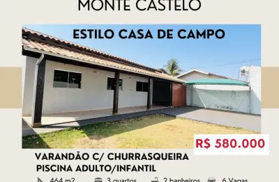 Casa à venda no moste castelo - terrenão c/ piscina e churrasqueira