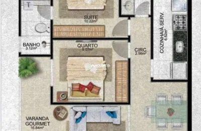 Apartamento com 2 quartos à venda na avenida oceânica, 1, praia do morro, guarapari por r$ 750.000