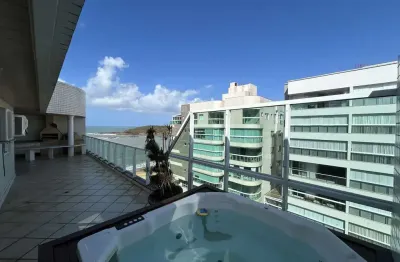 Cobertura com 3 quartos para alugar na avenida vinã del mar, 878, enseada azul, guarapari por r$ 5.500