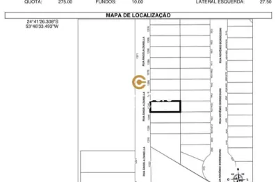 Terreno à venda no jardim coopagro, toledo  por r$ 180.000