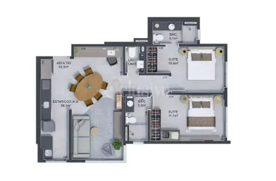 Apartamento com 2 quartos à venda na avenida marinheiro max schramm, 2701, jardim atlântico, florianópolis por r$ 1.141.307