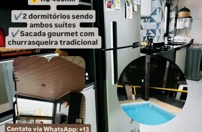 Apto guilhermina - 2 dorms, 600m da praia+ sacada gourmet!!