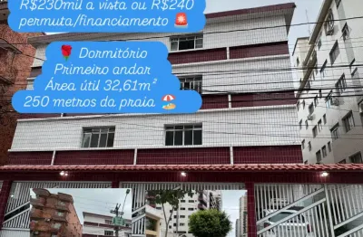 Apto 1 dorm canto do forte! primeiro andar, 1 dorm, 250m da praia!!