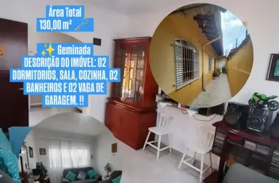Vilamar casa geminada // 2 dormitórios, 2 banheiros 2 vagas garagem!! ótimo investimento