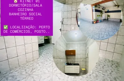 Kit térreo na ocian // 1 dorm + sala, localizada perto de comércios