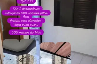 Apto maravilhoso alugar vila tupi // 2 dorms, 500 metros do mar
