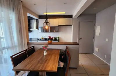 Venha para a praia da pompeia! 2 quartos, com mobília, sacada, piscina, academia, sauna, etc.