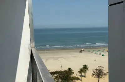 2 quartos, sala com sacada vista mar, praia do gonzaga, perfeito para morar, passar temporada ou investir para alugar.